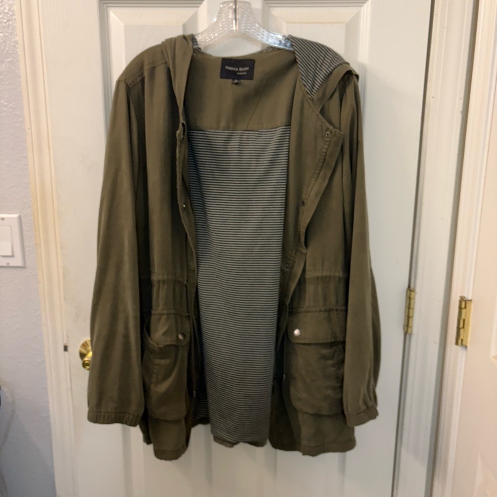 Olive Green Hooded Jacket